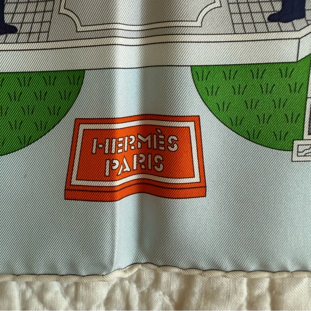 Hermès La Maison des Carrés Silk Scarf 90cm Pierre Marie Rare - Picture 5 of 12